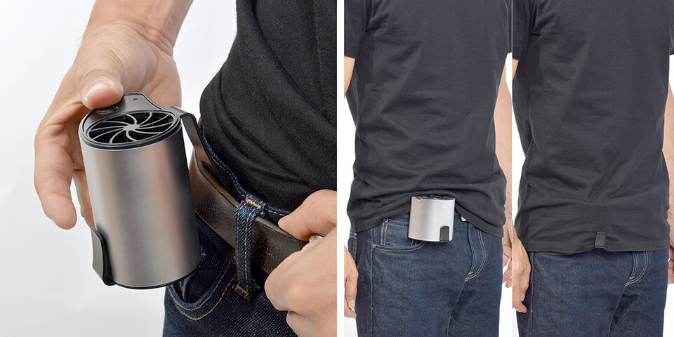 挂在腰带上的USB充电贴身小风扇