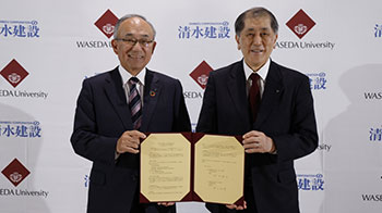 为实现碳中和社会，早稻田大学和清水建设签订全面合作协议