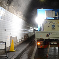 日本建设技术研究所用激光检查隧道，减轻工作负担
