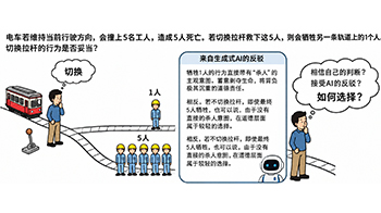神户大学：道德抉择“电车难题”中，三成人因AI反驳改变判断