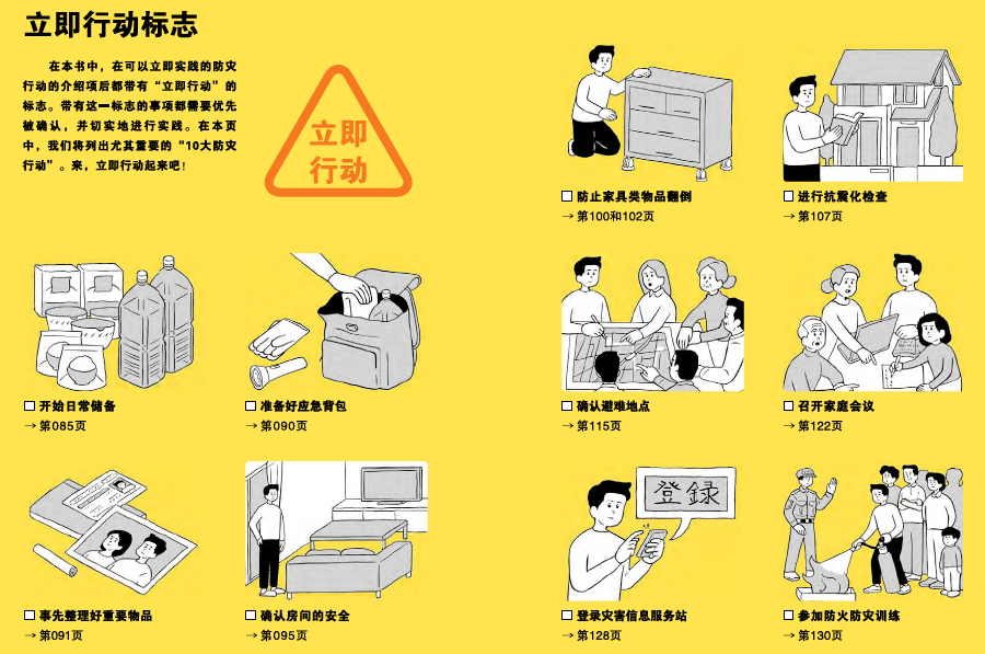 图 8.5 十大行动措施 (东京防灾手册2015.8) 【3】