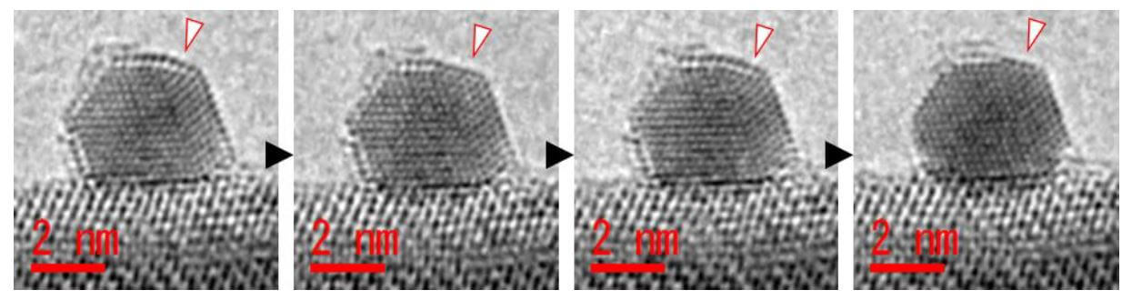 ZrO2吸附Rh纳米颗粒的表面结构变化