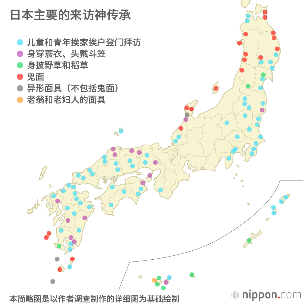 日本的那些来访神，传说可以消灾解厄、赐予生命力和智慧