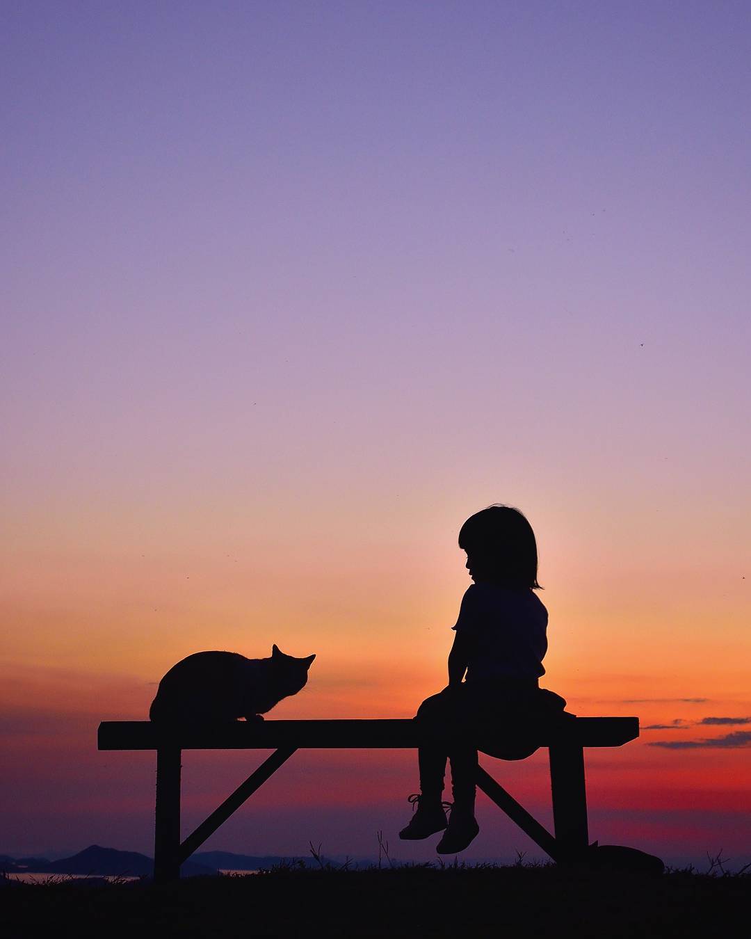 少女与夕阳